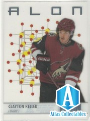 20-21 UD NHL Metal Universe Sky Box Clear Cut ALON A-12 Clayton Keller